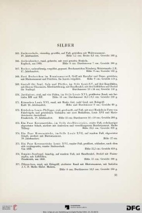 Silber (Nr. 365-405)