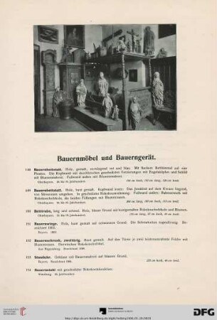 Bauernmöbel und Bauerngerät (Nr. 148-199d)