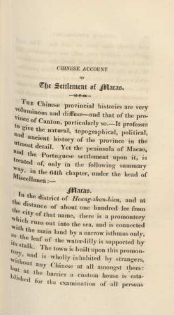 Chinese account of the settlement of Macao