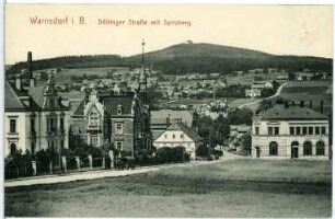 Warnsdorf. Döllinger straße mit Spitzberg