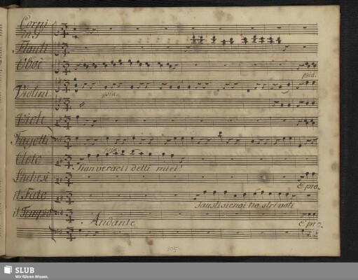 Quartetto: Sian veraci i detti miei
