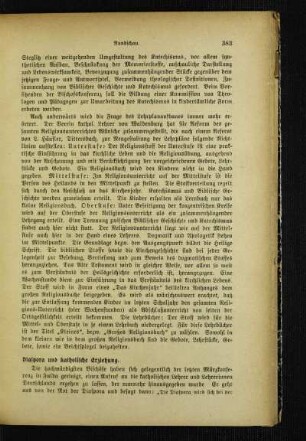 Diaspora und katholische Erziehung