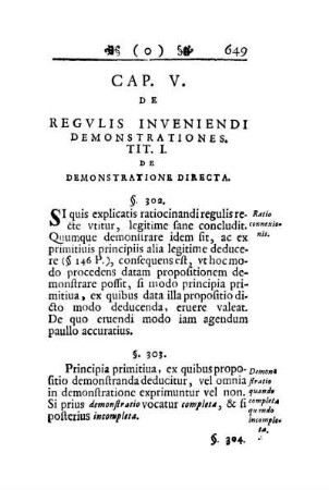 Cap. V. De Regvlis Inveniendi Demonstrationes.