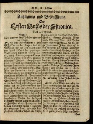 Außlegung und Betrachtung Des Ersten Buchs der Chronica