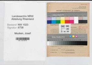 Entnazifizierung Josef Mocken , geb. 05.01.1885 (Lehrer)