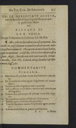 Titulus XX. Ubi de hereditate agatur, vel ubi heredes scripti in possessionem mitti postulare debeant.