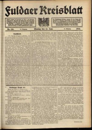 Ausgabe vom Montag, den 10. Juni 1912.