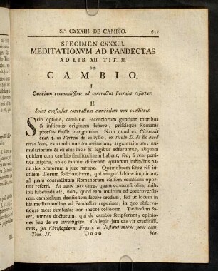 657-669, Sp. 133. De Cambio