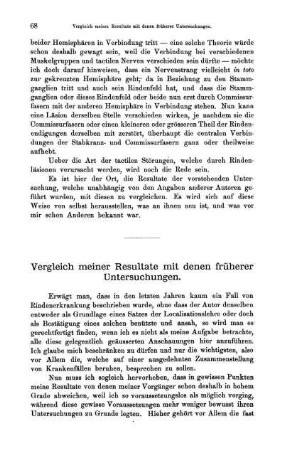 Vergleich meiner Resultate mit denen früherer Untersuchungen.