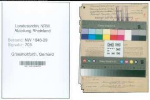 Entnazifizierung Gerhard Grossholtforth , geb. 10.08.1912 (Beamter)