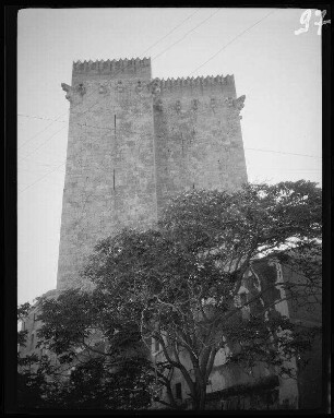 Cagliari (Sardinien, Italien): Pankrazioturm bzw. "Torre di San Pancrazio" (Rückansicht)