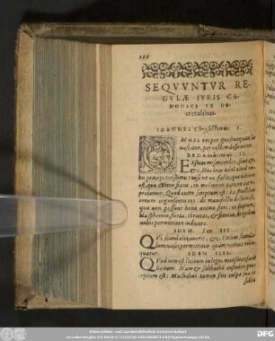 Sequuntur Regulae Iuris Canonici Ex Decretalibus.