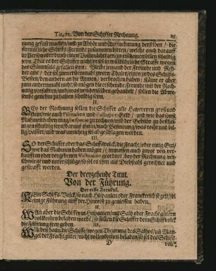 Der dreyzehende Titul. Von der Führung