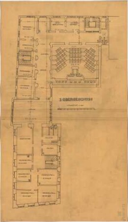 Fischer, Theodor; Stuttgart; Abgeordneten-Kammer - Grundriss 1. OG