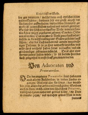 Von Advocaten und Procuratoribus.