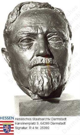 Korell, Adolf (1872-1947) / Porträtbüste, vorblickendes Kopfbild