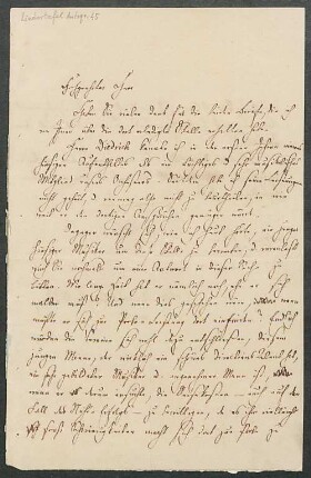 Brief von Felix Mendelssohn Bartholdy an Mainzer Liedertafel