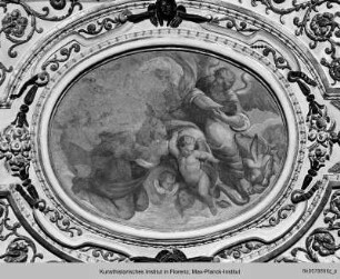 Kapellendekoration : Gewölbedekoration : Gottvater, von Engeln umgeben
