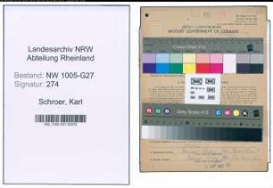 Entnazifizierung Karl Schroer , geb. 11.04.1898 (Vers.Vertreter)