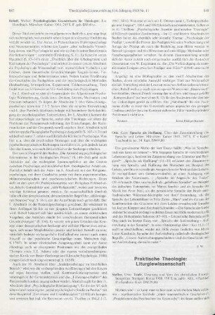 847-848 [Rezension] Rebell, Walter, Psychologisches Grundwissen für Theologen