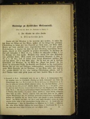 Beiträge zu christlicher Erkenntniß