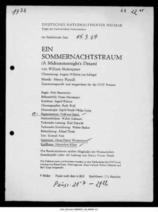 Ein Sommernachtstraum (A Midsummernight's Dream)