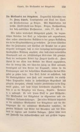 159-160 [Rezension] Schmid, Franz, Die Wirksamkeit des Bittgebetes