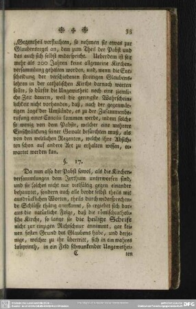 §. 17. Die Catholiken haben keine festen Grund des Glaubens