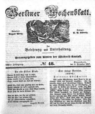 No. 48, Sonnabend, den 2. December 1837.