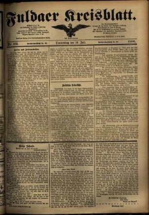 Ausgabe vom Donnerstag, den 19. Juli 1906.