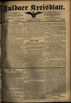 Ausgabe vom Donnerstag, den 19. Juli 1906.