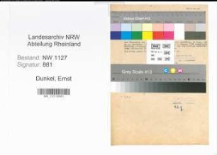 Entnazifizierung Ernst Dunkel , geb. 00.00.0000 (Prokurist)