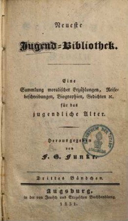 Neueste Jugendbibliothek ..., 3