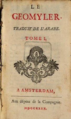 Le Geomyler : Traduit De L'Arabe, 1