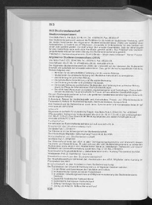 IV.5 Studierendenschaft