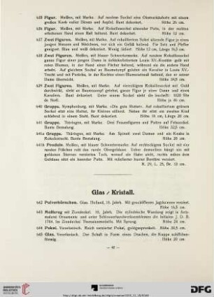 Glas / Kristall (Nr. 642-660)