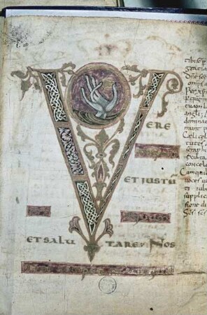 Gregor-Sakramentar — Initiale V, Folio 2 recto