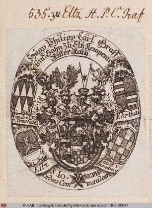 Wappen des Grafen Hugo Philipp Carl zu Eltz