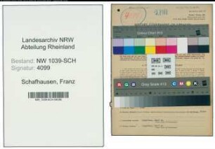 Entnazifizierung Franz Schafhausen , geb. 18.08.1895 (Kuesterorganist)