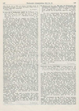 568-569 [Rezension] Tschudi, Aegidius, Vom Fëgfûr. A treatise on purgatory