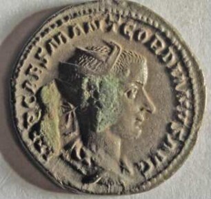 Römische Münze, Nominal Antoninian, Prägeherr Gordianus III., Prägeort Rom, Original