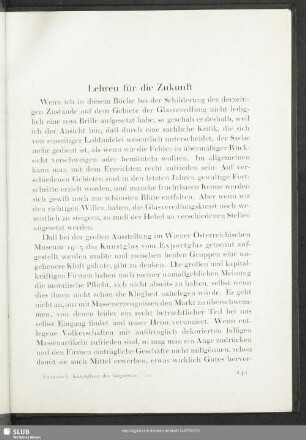 Lehren für die Zukunft