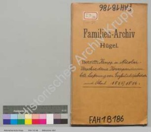 Eingegangene Geschäftsbriefe an Friedrich Krupp sowie Nicolai & Krupp. [siehe auch Regest in WA 9 d 11 und auszugsweise Abschrift in WA 9 d 402]