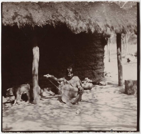 Chiriguano woman spinning