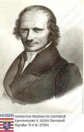 Jaup, Heinrich Karl, Dr. jur. et phil. (1781-1860) / Porträt, linksgewandtes, vorblickendes Brustbild