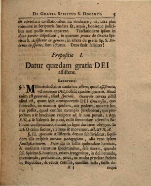 Assertio Sanae Doctrinae De Gratia Spiritus S. Docente : Cujus Disputationem I.