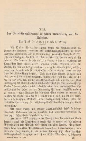 401-416 Der Entwicklungsgedanke in seiner Anwendung auf die Religion