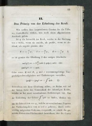 II. Das Princip von der Erhaltung der Kraft