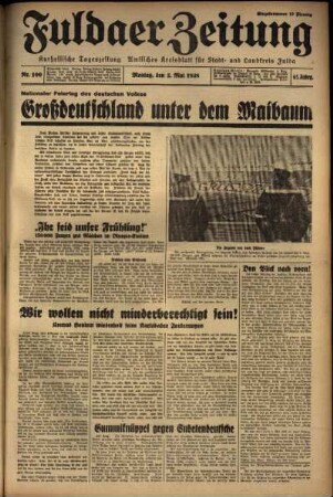 Ausgabe vom Montag, den 02. Mai 1938.
