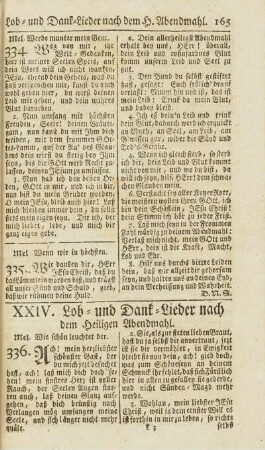 XXIV. Lob- und Dank-Lieder nach dem Heiligen Abendmahl.